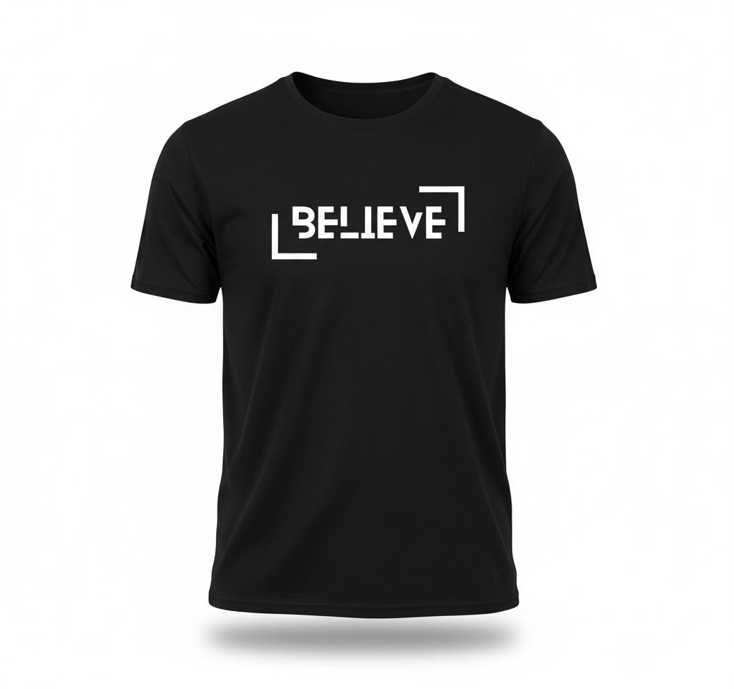 Unisex Standard Crew Black T-Shirt