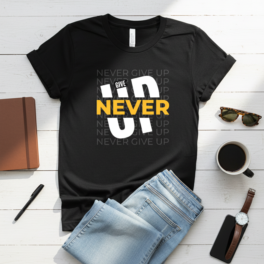 Unisex Standard Crew Black T-Shirt