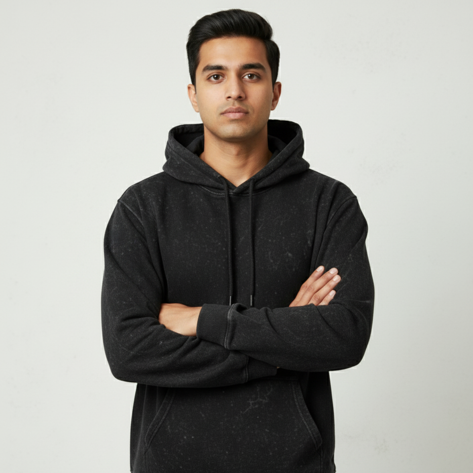 Unisex Acid Washed Hoodie