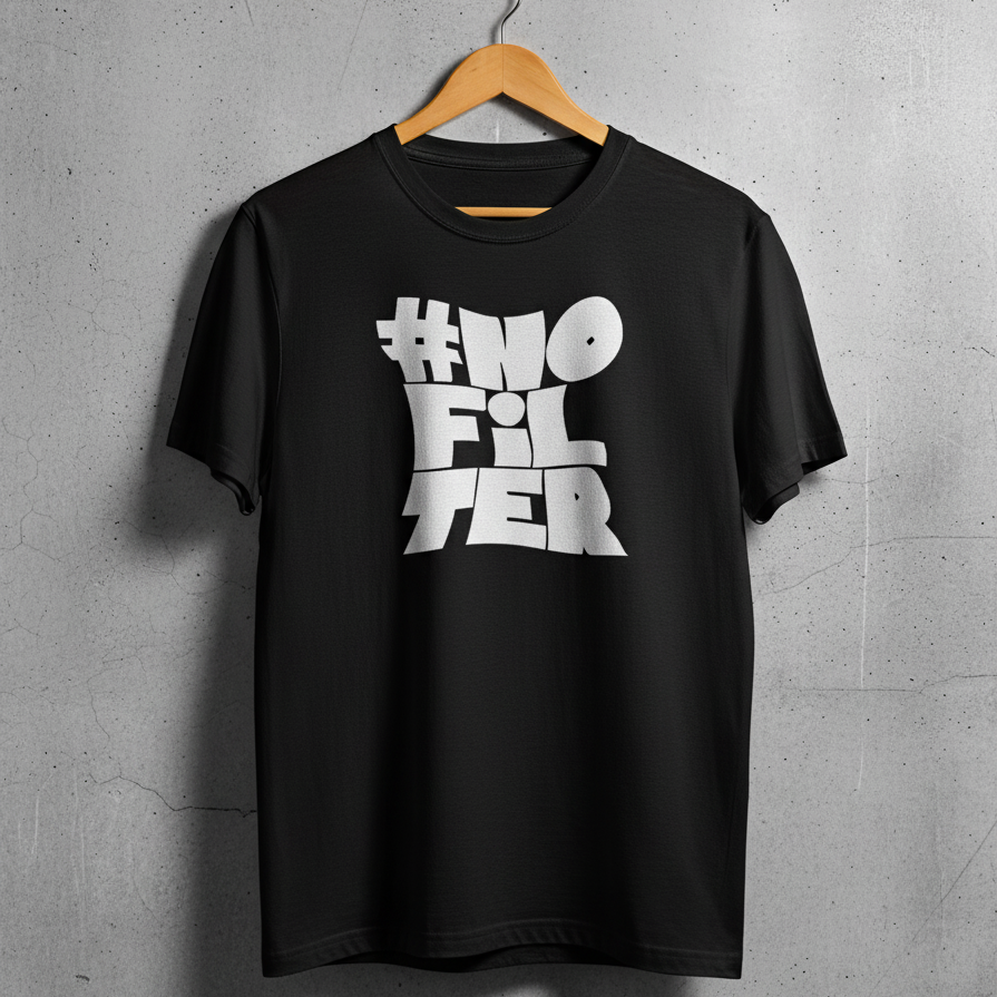 Unisex Standard Crew Black T-Shirt