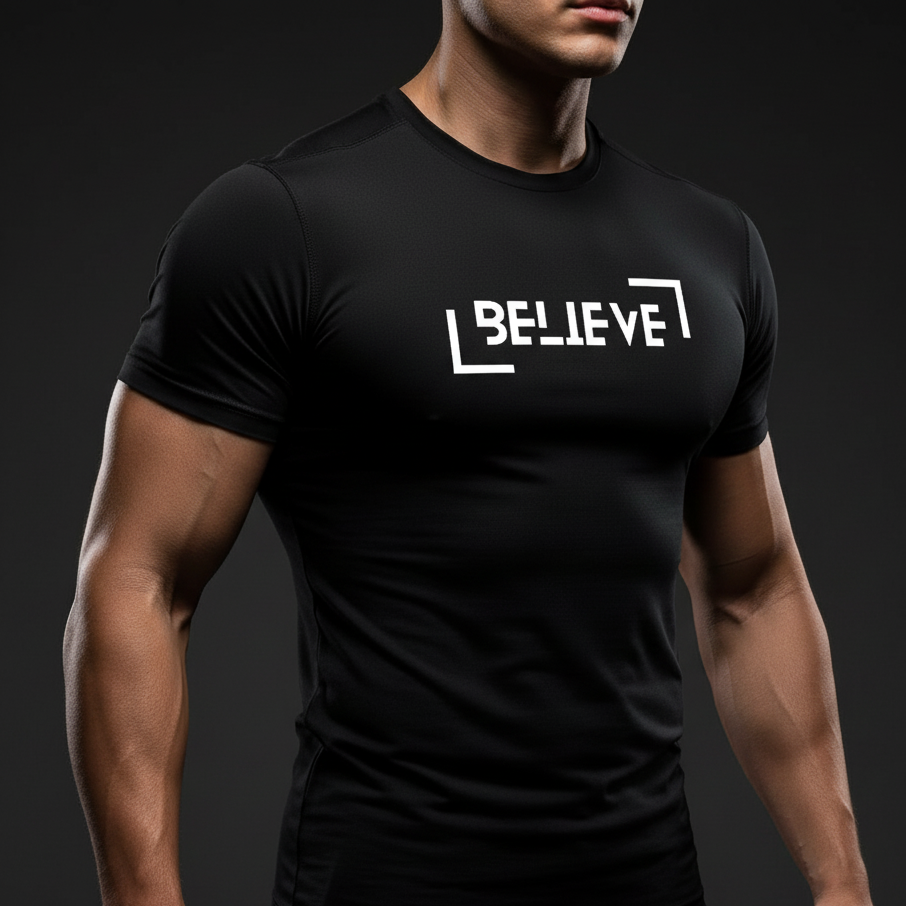 Unisex Standard Crew Black T-Shirt