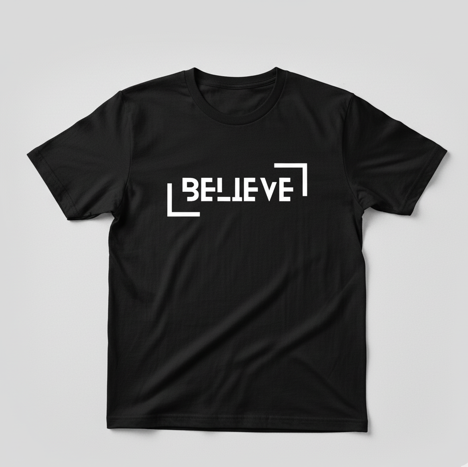 Unisex Standard Crew Black T-Shirt