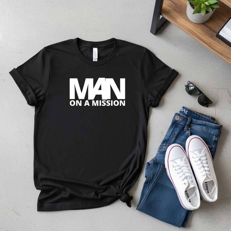 Unisex Standard Crew Black T-Shirt