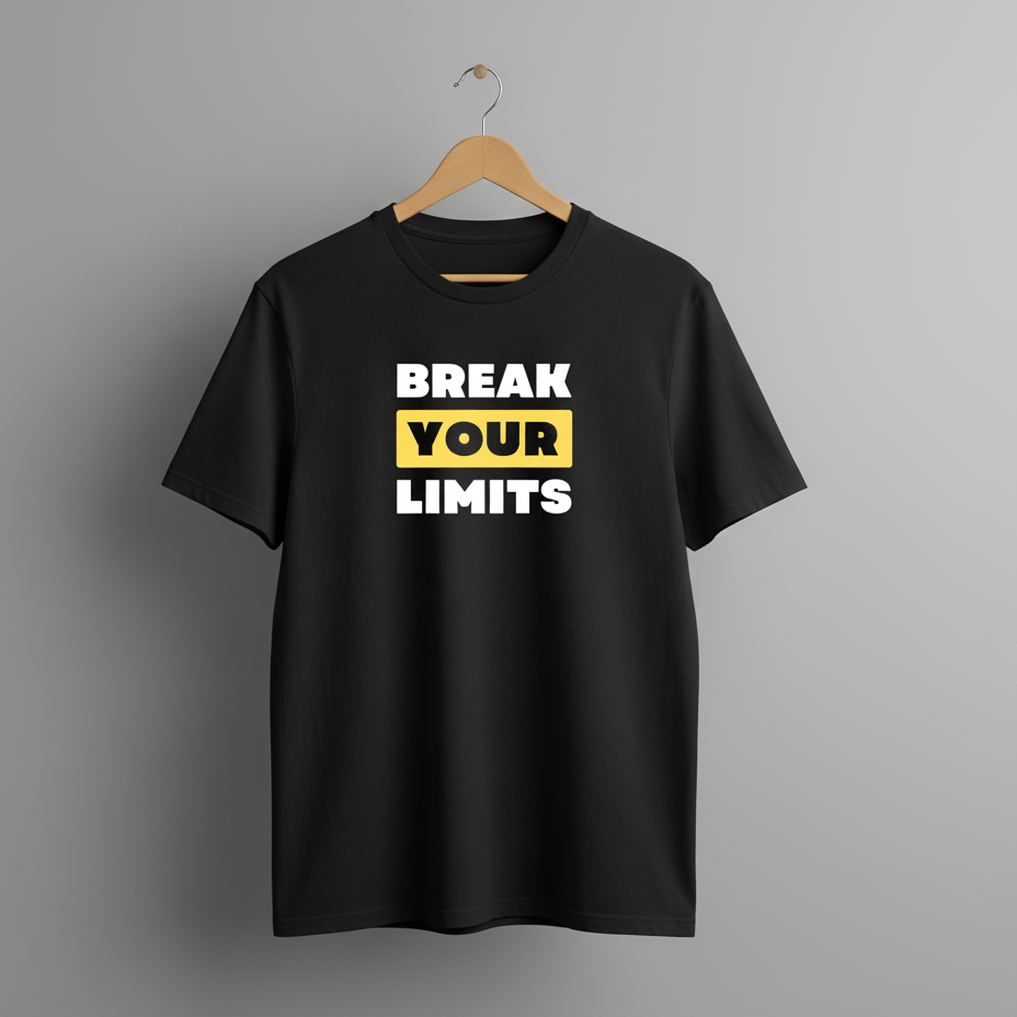 Unisex Standard Crew Black T-Shirt