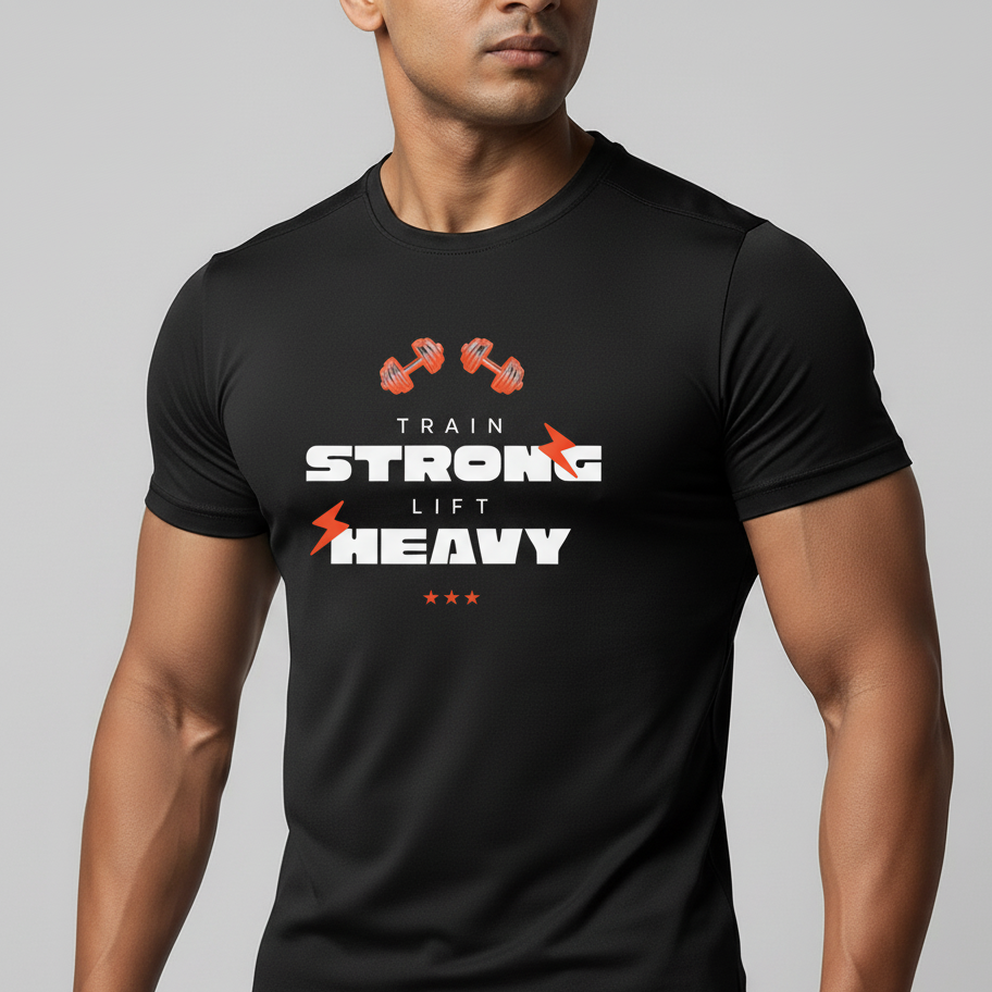 Unisex Standard Crew Black T-Shirt