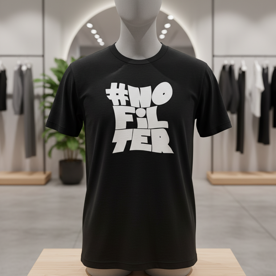 Unisex Standard Crew Black T-Shirt